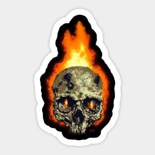 Fiery Skull Sticker